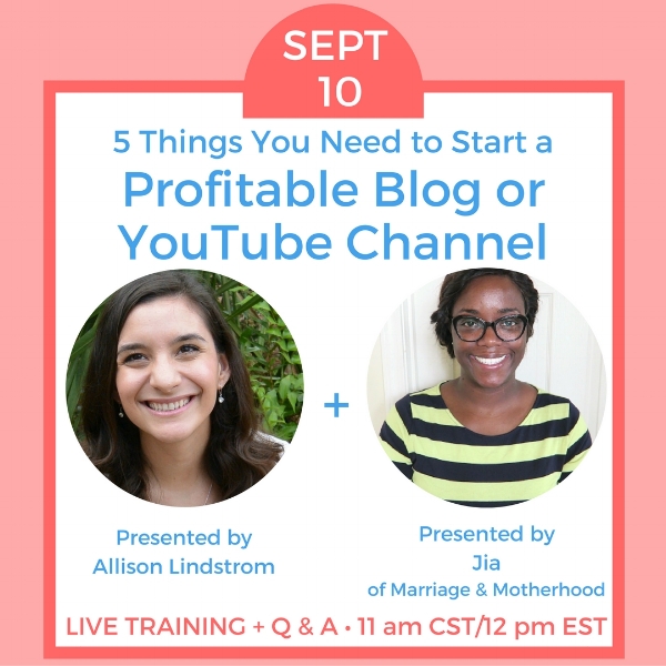 Worried about how to make a YouTube channel or blog? We're hosting a free webinar about the 5 things you need when starting a blog or channel. Register now so you don't miss it!